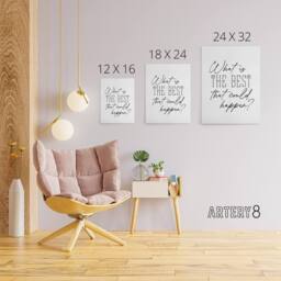 "Artery8 What Is The Best That Could Happen Modern Simple Canvas Wall Art Print in White - Size: W12"" x H16""" - thumbnail 4