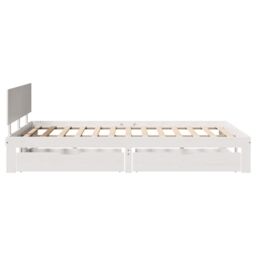 Berkfield Home Bed Frame with Drawers without Mattress White 140x200 cm - thumbnail 5