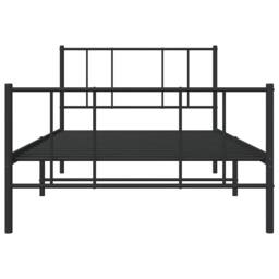 Berkfield Home Metal Bed Frame with Headboard & Footboard Black 90x190 cm Single - thumbnail 6