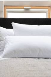 The Lyndon Company Softened Duck Feather Pillow Pair Medium Support in White - Size: Standard Pillow Case - thumbnail 2