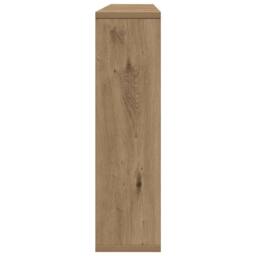 Berkfield Home Mirror Cabinet with LED Artisan Oak 76x15x55 cm Engineered Wood in Brown - Size: 76 x 15 x 55 cm - thumbnail 7