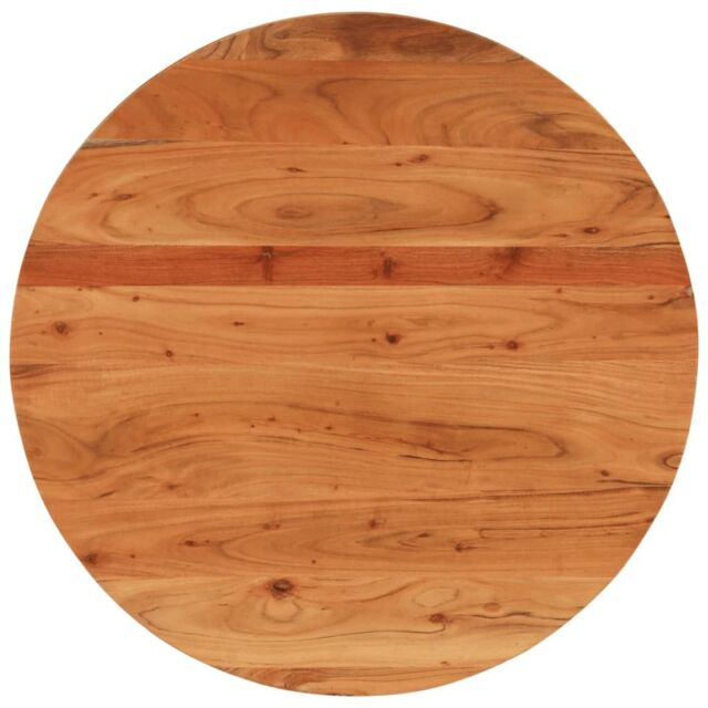 Berkfield Home Table Top √ò70x3.8 cm Round Solid Wood Acacia in Brown - Size: 70x3.8 cm - image 1