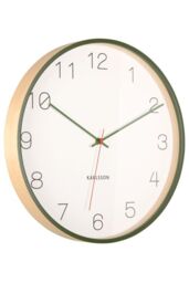 PRESENT TIME Karlsson Joy Wall Clock 40cm - Green & White - thumbnail 1
