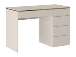 Vente-unique Desk - 5 Drawers - Beige & Gold - VUKIA - thumbnail 4