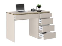 Vente-unique Desk - 5 Drawers - Beige & Gold - VUKIA - thumbnail 7