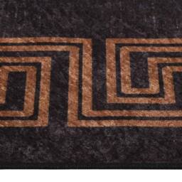 Berkfield Home Rug Washable 190x300 cm Black & Gold Anti Slip - Size: 100 cm diameter - thumbnail 5