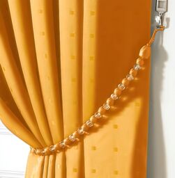 Luxury Living Elegant Luxury Beaded Curtain Tieback Pair - Handcrafted Decorative Holdbacks for Drapes & Curtains in Gold - thumbnail 4
