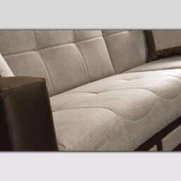 Sliding Wardrobes 4U Terrian Fabric Corner Sofa Bed Modern Living Spaces with Otoman Storage Left Corner Brown - thumbnail 2