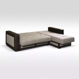 Sliding Wardrobes 4U Terrian Fabric Corner Sofa Bed Modern Living Spaces with Otoman Storage Left Corner Brown - thumbnail 3