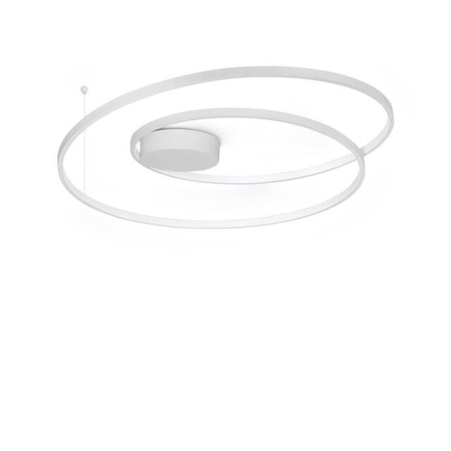 Netlighting Oz Integrated LED Semi Flush Ceiling Light White 6100lm 3000K - image 1