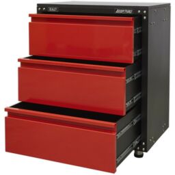 Loops Modular 3 Drawer Cabinet with Worktop - 665 x 460 x 820mm - Ball Bearing Slides - thumbnail 4