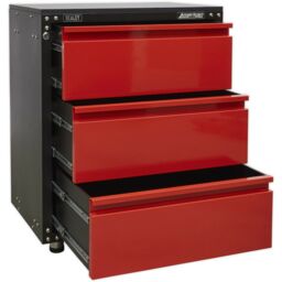 Loops Modular 3 Drawer Cabinet with Worktop - 665 x 460 x 820mm - Ball Bearing Slides - thumbnail 3