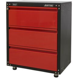Loops Modular 3 Drawer Cabinet with Worktop - 665 x 460 x 820mm - Ball Bearing Slides - thumbnail 5