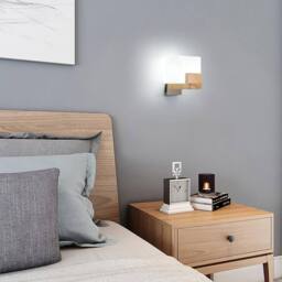 COMELY Indoor Led Wall Lights, G9 Vintage Wood Wall Lamp, 3000K/4500K/6000K in Walnut - thumbnail 5