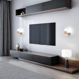 COMELY Indoor Led Wall Lights, G9 Vintage Wood Wall Lamp, 3000K/4500K/6000K in Walnut - thumbnail 9