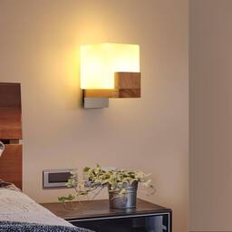 COMELY Indoor Led Wall Lights, G9 Vintage Wood Wall Lamp, 3000K/4500K/6000K in Walnut - thumbnail 2