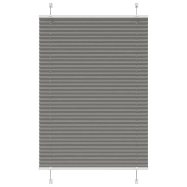 Berkfield Home Pleated Blind Anthracite 95x150 cm Fabric Width 94.4 cm Polyester in Black - image 1