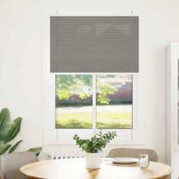 Berkfield Home Pleated Blind Anthracite 95x150 cm Fabric Width 94.4 cm Polyester in Black - thumbnail 2