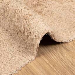 Berkfield Home Shaggy Rug High Pile NAVARRA Beige 200x200 cm Polyester - Size: Medium - thumbnail 5