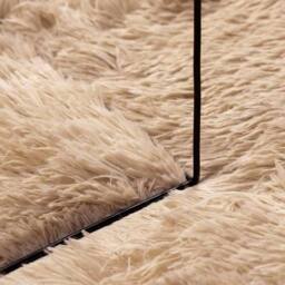 Berkfield Home Shaggy Rug High Pile NAVARRA Beige 200x200 cm Polyester - Size: Medium - thumbnail 7