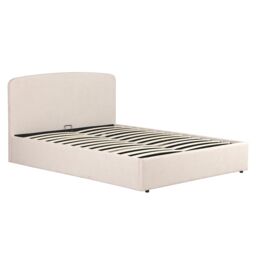 OAT Home Delamere Modern Low Headboard Upholstered Ottoman Storage Bed Frame in Natural - Size: Double - thumbnail 5