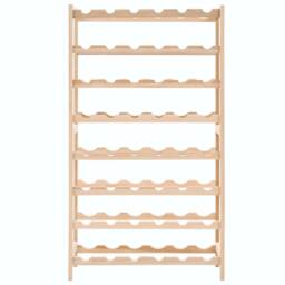 Berkfield Home Wine Rack Cedar Wood 57.5x28x102 cm in Light Tan - thumbnail 3