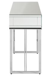 Orsina Glamorous Console Table With 2 Spacious Drawers, Storage Table With Mirrored Glass Top, Silver Lounge Table - thumbnail 4