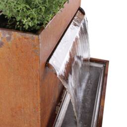 Primrose Planter Water Feature Fountain Cascade Waterfall Corten Steel in Copper - thumbnail 3