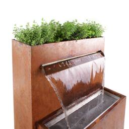 Primrose Planter Water Feature Fountain Cascade Waterfall Corten Steel in Copper - thumbnail 4