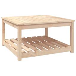 Berkfield Home Garden Table 82.5x82.5x45 cm Solid Wood Pine in Light Tan