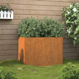 Berkfield Home Planter 62x47x46 cm Corten Steel in Brown - Size: 62 x 47 x 46 cm - thumbnail 2