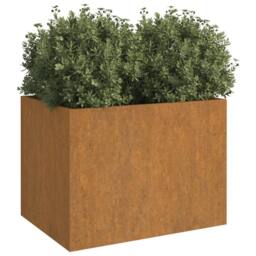 Berkfield Home Planter 62x47x46 cm Corten Steel in Brown - Size: 62 x 47 x 46 cm