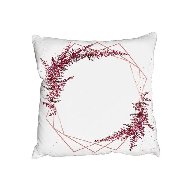 Benjamin Tate Design Cushions - Pink Flower & Geometric Shapes (Cushion)