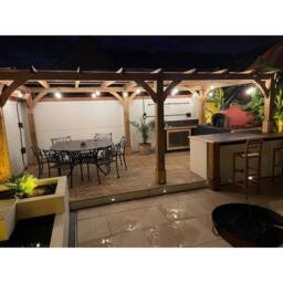 Dunster House Wooden Pergola Garden 6x3m Pressure Treated Heavy Duty Leviathan in Brown - thumbnail 5