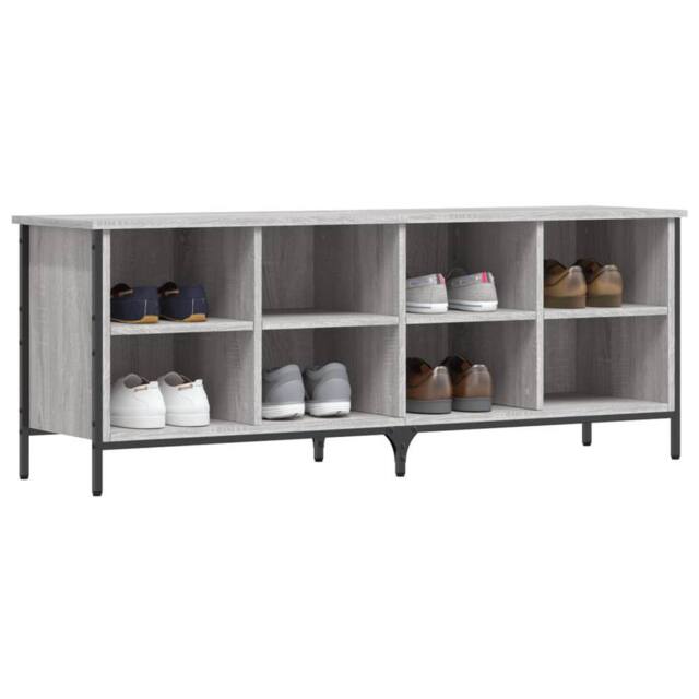 Berkfield Home Shoe Cabinet Grey Sonoma 131x35x50 cm Engineered Wood - Size: 131 x 35 x 50 cm - image 1