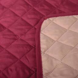 Coopers of Stortford Quilted 2 Seater Sofa Cover Reversible, Machine Washable 223 x 190.5cm in Wine - Size: 223 x 190.5 cm - thumbnail 2