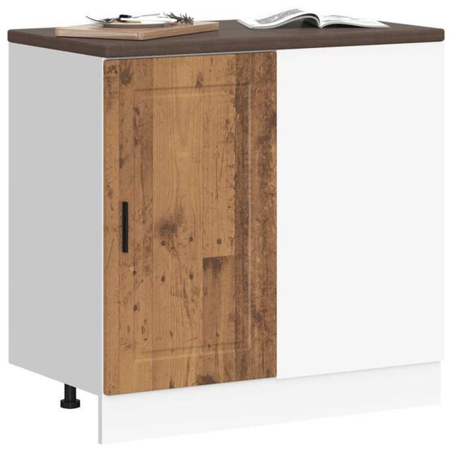Berkfield Home Kitchen Base Cabinet Porto Old Wood Engineered Wood in Brown - image 1