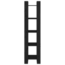 Berkfield Home Book Cabinet/Room Divider Black 41x35x160 cm Solid Wood Pine - Size: 41 x 35 x 160 cm - thumbnail 5