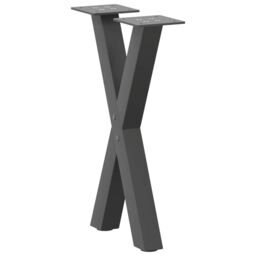 Berkfield Home Coffee Table Legs X-Shaped 2 pcs Anthracite 38x(42-43) cm Steel in Black - thumbnail 4