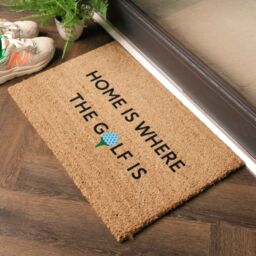 Artsy Mats Home Is Where The Golf Is Doormat (60 x 40cm) in Brown - Size: 40 cm x 60 cm - thumbnail 2
