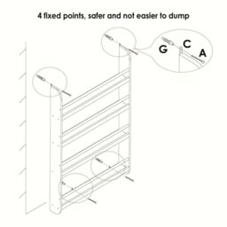 Gr8 Home Wall Mounted Children Bookcase Kids Display Bookshelf Storage Unit Shelving Rack in White - thumbnail 6