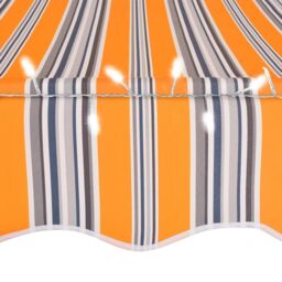 Berkfield Home Manual Retractable Awning with LED 150 cm Yellow & Blue - thumbnail 5