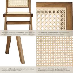 tectake Accent Chair Lizzy Set Of 6 - Light Oak - Size: 6 Pack - thumbnail 5