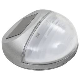 Berkfield Home Outdoor Solar Wall Lamps LED 12 pcs Round Silver - thumbnail 1