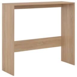 Berkfield Home Decorative Bar Table with 2 Table Tops Oak 130x40x120 cm in Light Tan - Size: 130 x 40 x 120 cm - thumbnail 7