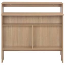 Berkfield Home Decorative Bar Table with 2 Table Tops Oak 130x40x120 cm in Light Tan - Size: 130 x 40 x 120 cm - thumbnail 5