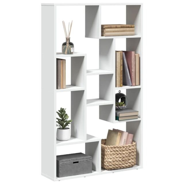 Berkfield Home Bookcase White 72x20x120 cm Engineered Wood - Size: 72 x 20 x 120 cm - image 1