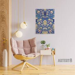 "Artery8 Owen Jones Ornamental Chinese Floral Pattern Canvas Wall Art Print in Blue - Size: W12"" x H16""" - thumbnail 3