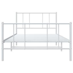 Berkfield Home Metal Bed Frame with Headboard & Footboard White 100x200 cm - thumbnail 6