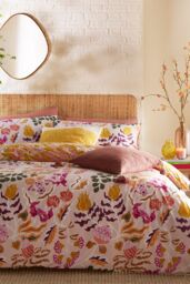 Furn Protea Abstract Floral Reversible Duvet Cover Set in Pink - Size: King - thumbnail 1